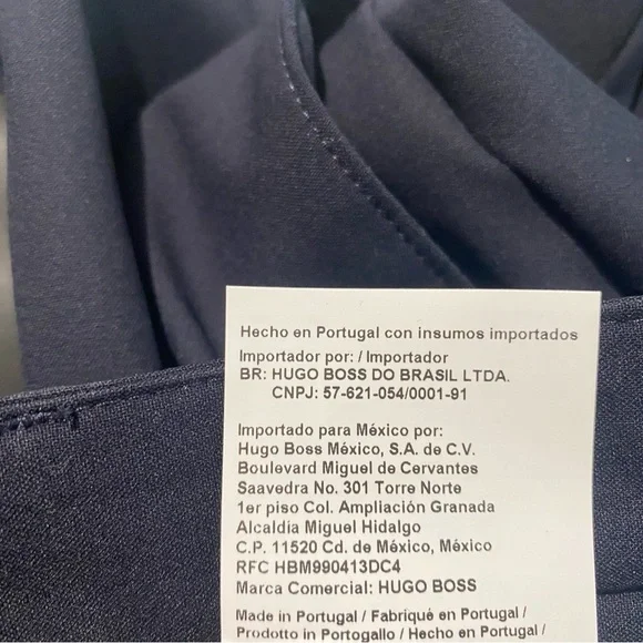 NEW Size 42R Boss Hugo Boss Mens Stretch Viscose Unhemmed Dress Pants Navy $198 - Picture 14 of 15